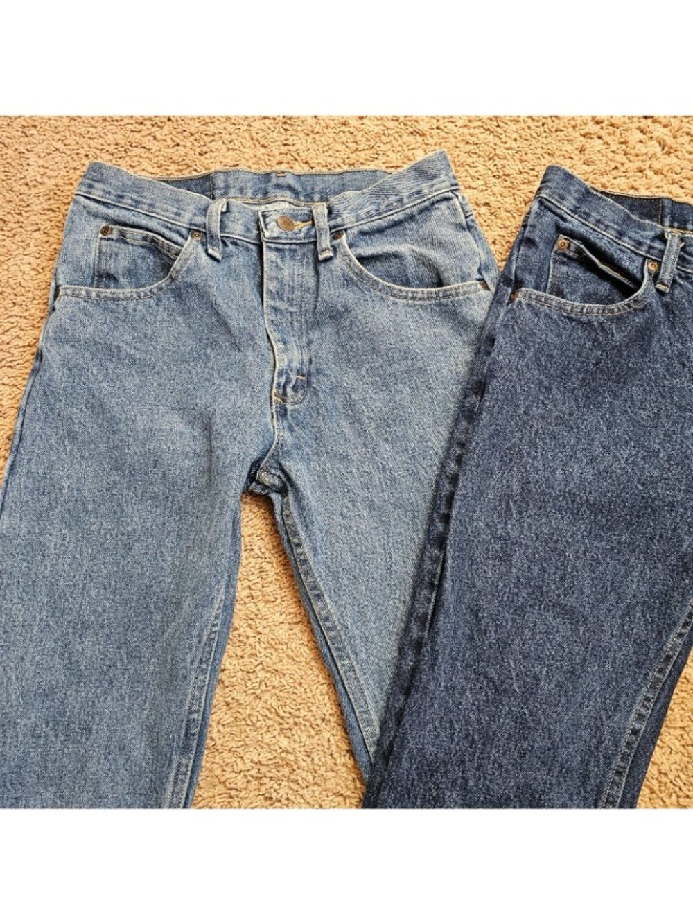 Wrangler Jeans Lot of 2 Mens Tag 28x32 Fit 28x30 Slim Straight Cotton Denim EUC - Picture 2 of 8